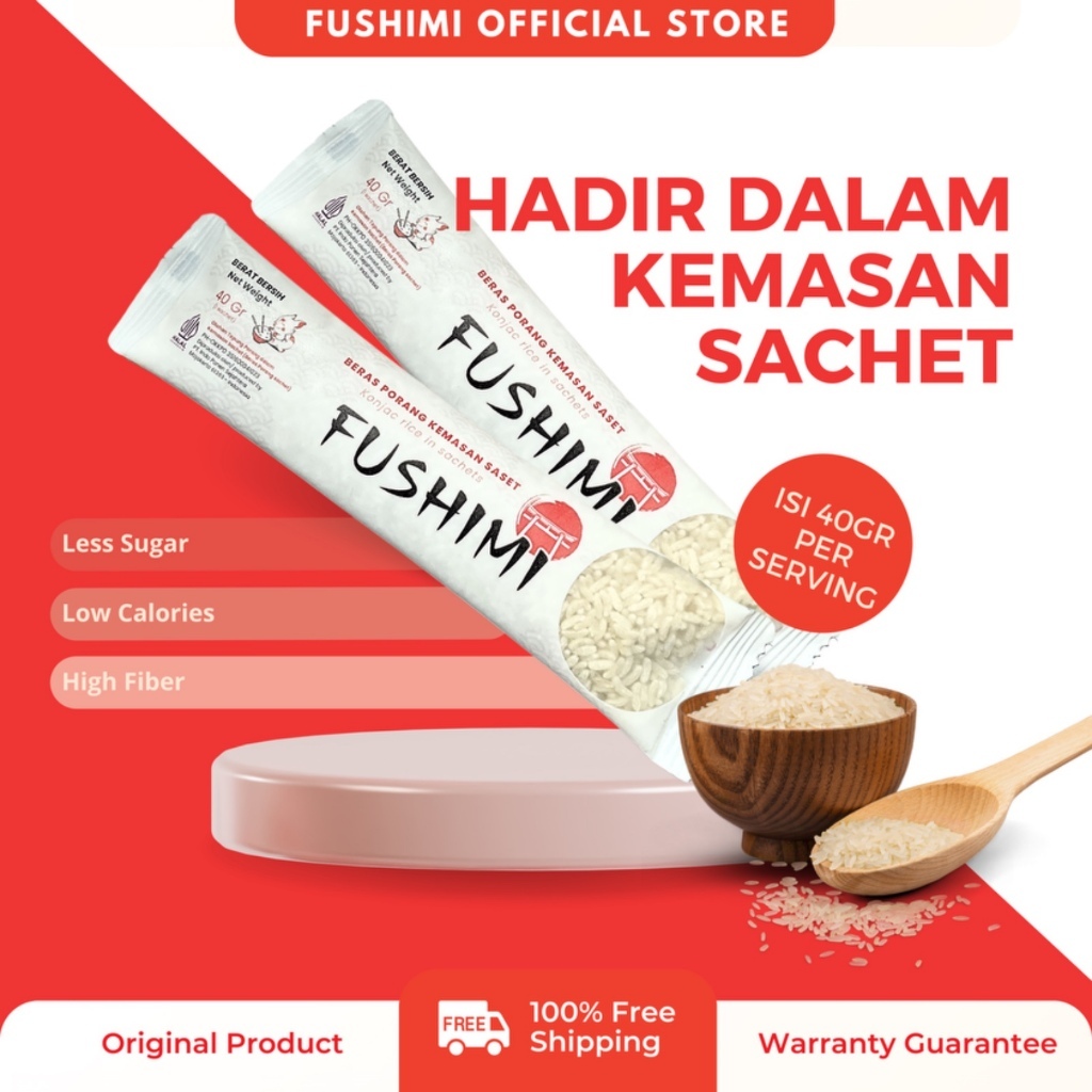 

FUSHIMI BERAS PORANG SACHET40gr beras sehat diet Shirataki/termurah
