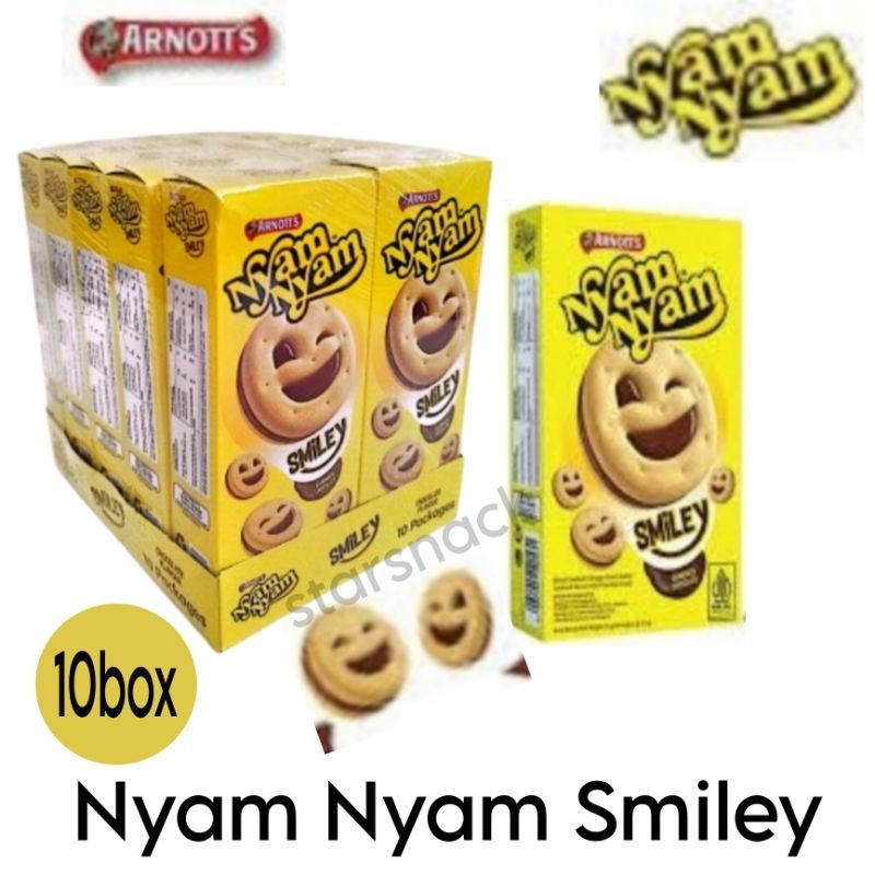 

Nyam Nyam Smiley biskuit isi 10pc