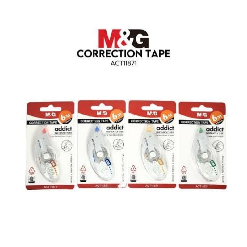 

CORRECTION TAPE ACT11871 M&G 6MX5MM / PITA KOREKSI ADDICT M&G