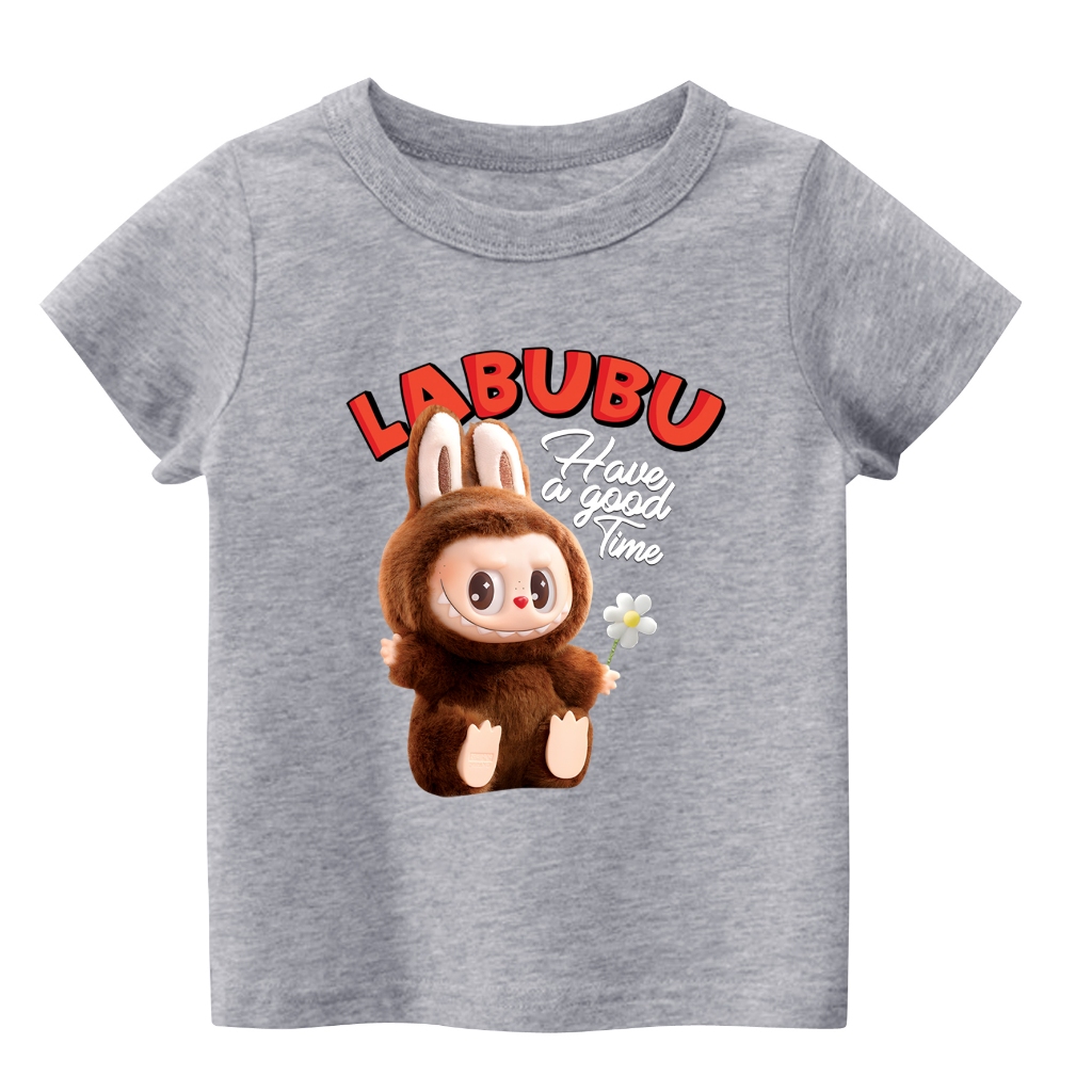 Atasan Pendek Baju Kaos Anak Perempuan Gambar LABUBU #9 Usia 1thn s/d 11thn