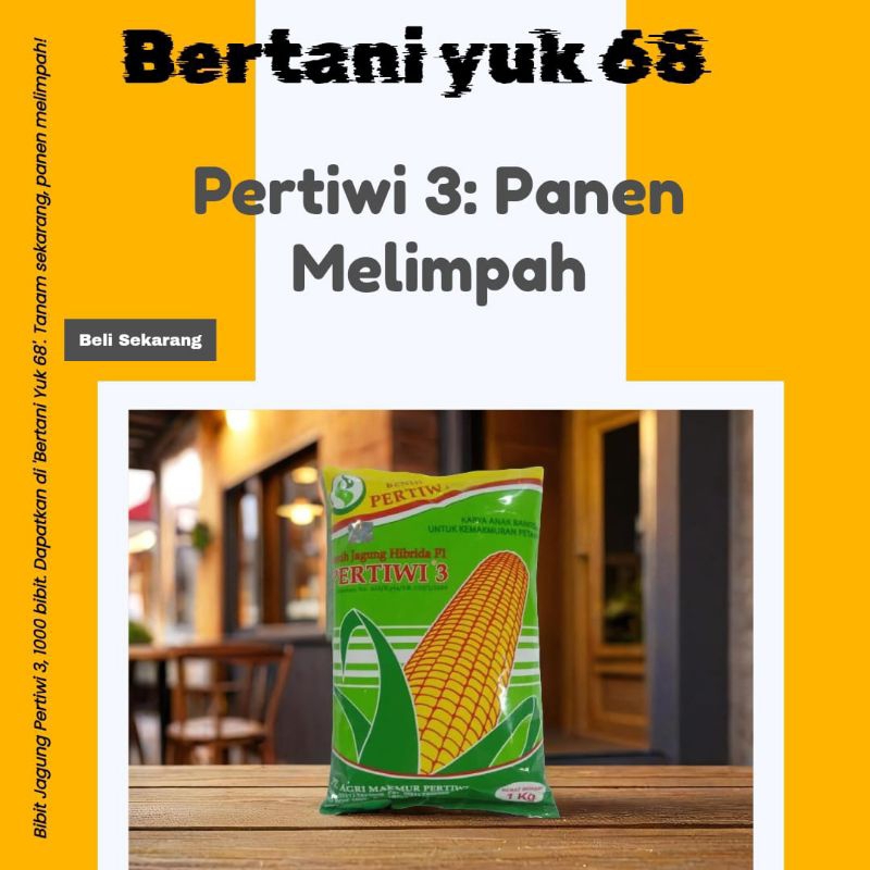benih jagung Pertiwi 3 kemasan 5kg