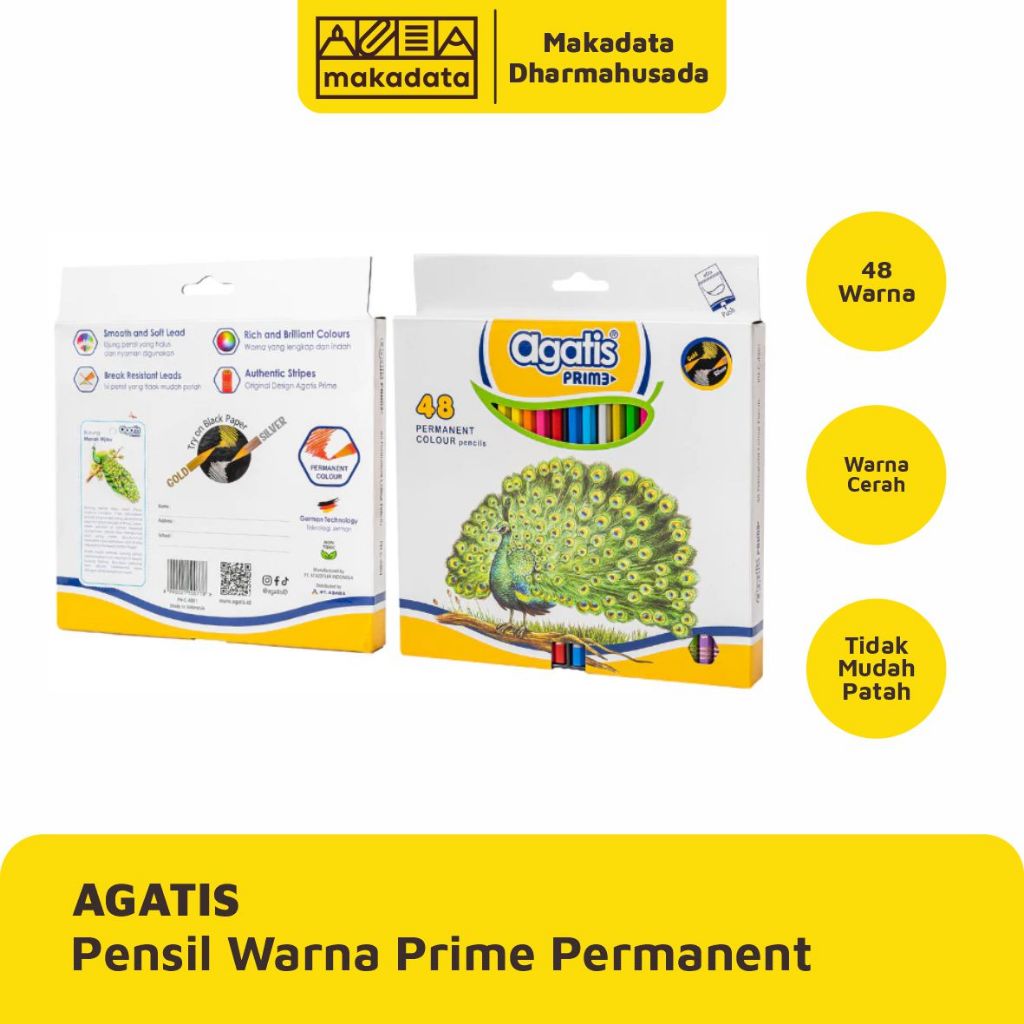 

PENSIL WARNA AGATIS 48 WARNA PRIME PERMANENT (1 SET)