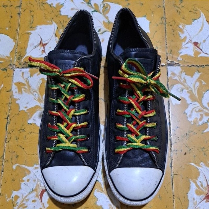 Sepatu CONVERSE Vintage Kulit Hitam