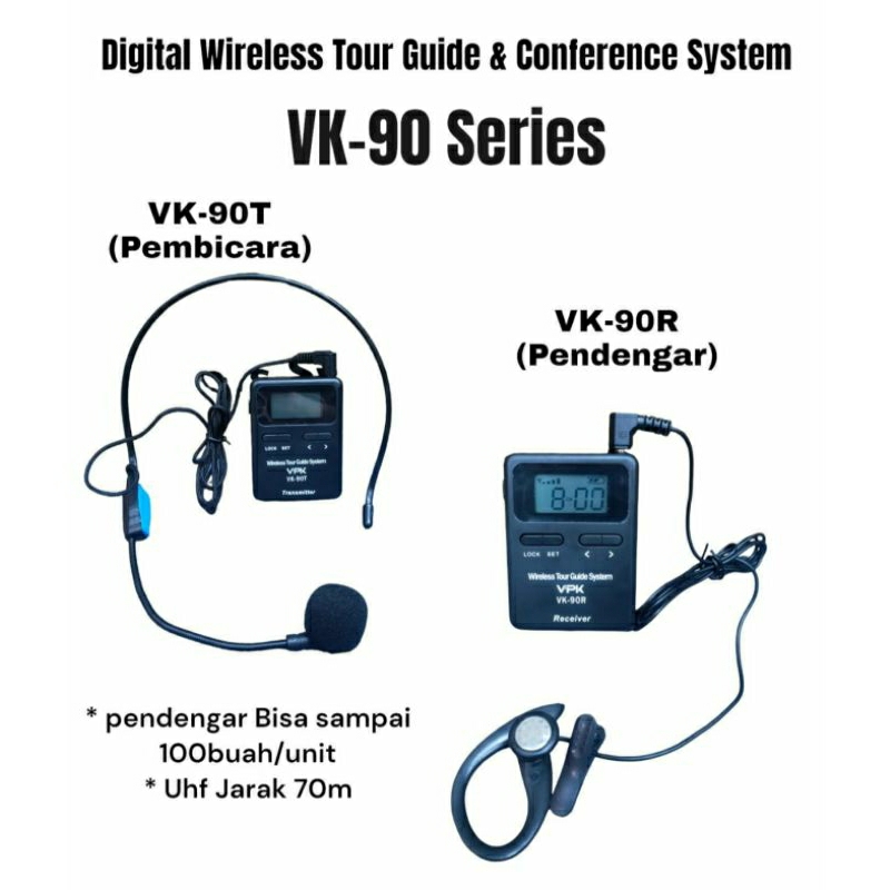 Tour guede wireless VPK VK 90T sama Vk 90R Original Vpk VK 90