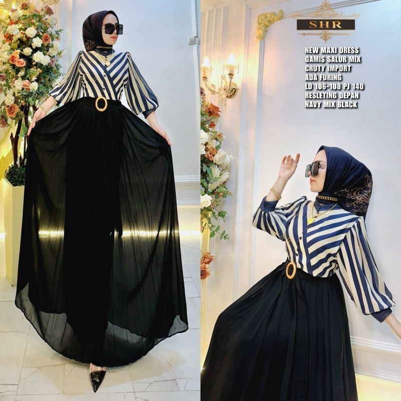 Gamis salur ceruty original SHR import
