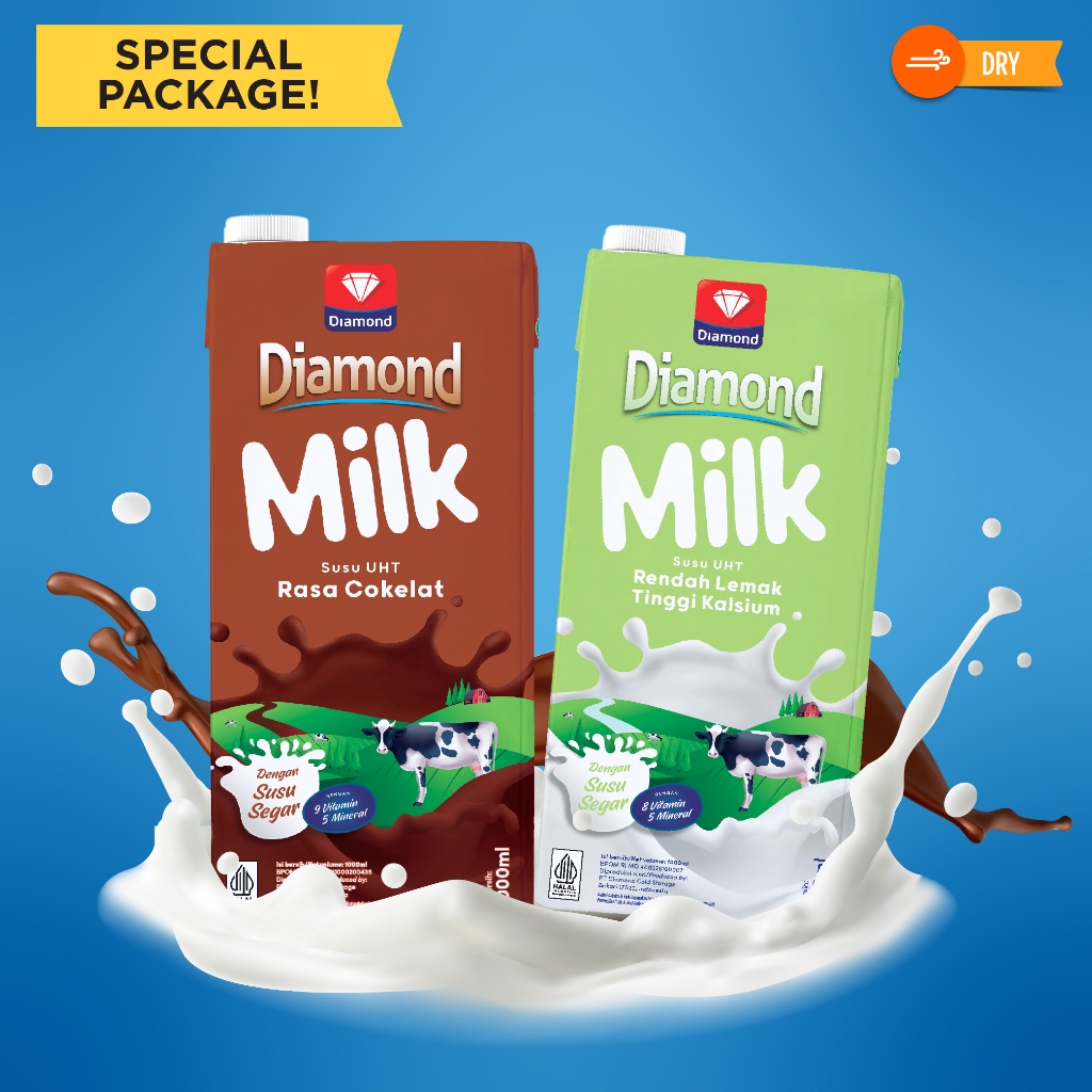 

PROMO DIAMOND UHT MILK CHOCOLATE & LO-FAT 1 LT