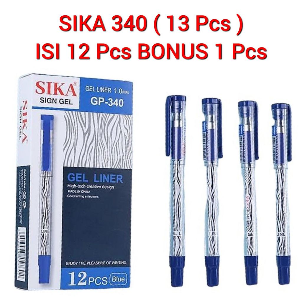 

Pen Gel TIZO 340 BIRU Isi 12 Pcs