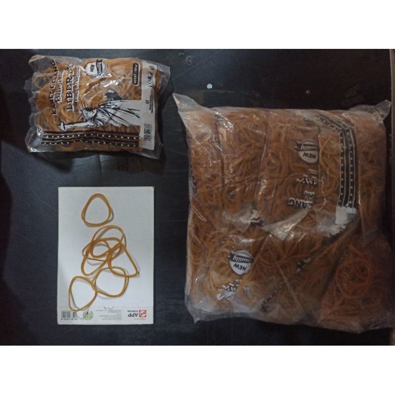 

karet gelang kuning (100gram). cocok untuk minyak dll