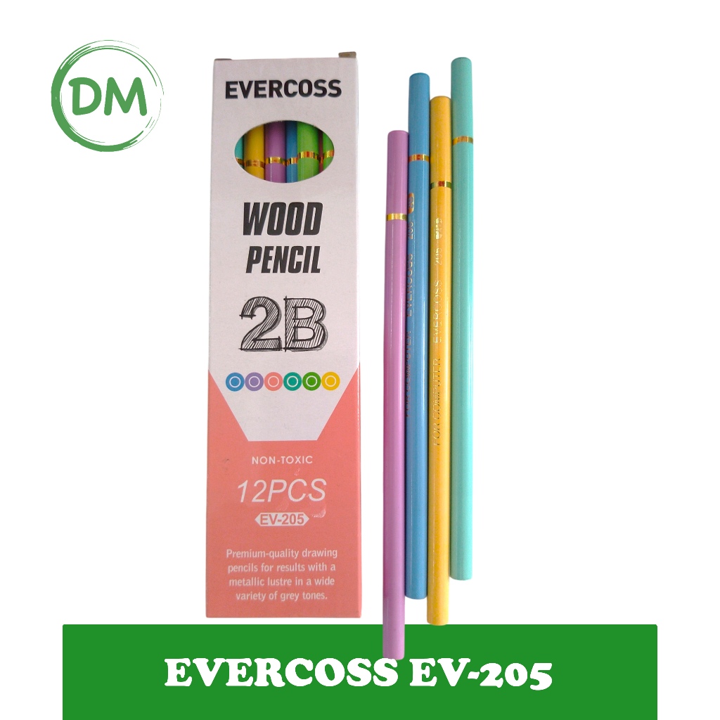 

EV 205 PENSIL EVERCOSS 2B wood pencil