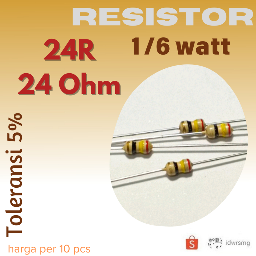 R Resistor 24R R24Ohm 1/6w 24 ohm 24ohm 1/6 watt 5%