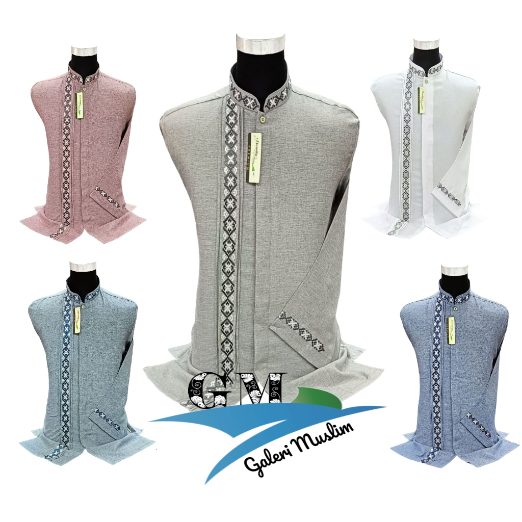 Baju Koko ETERNITY Atasan Muslim Pria Lengan Panjang Katun