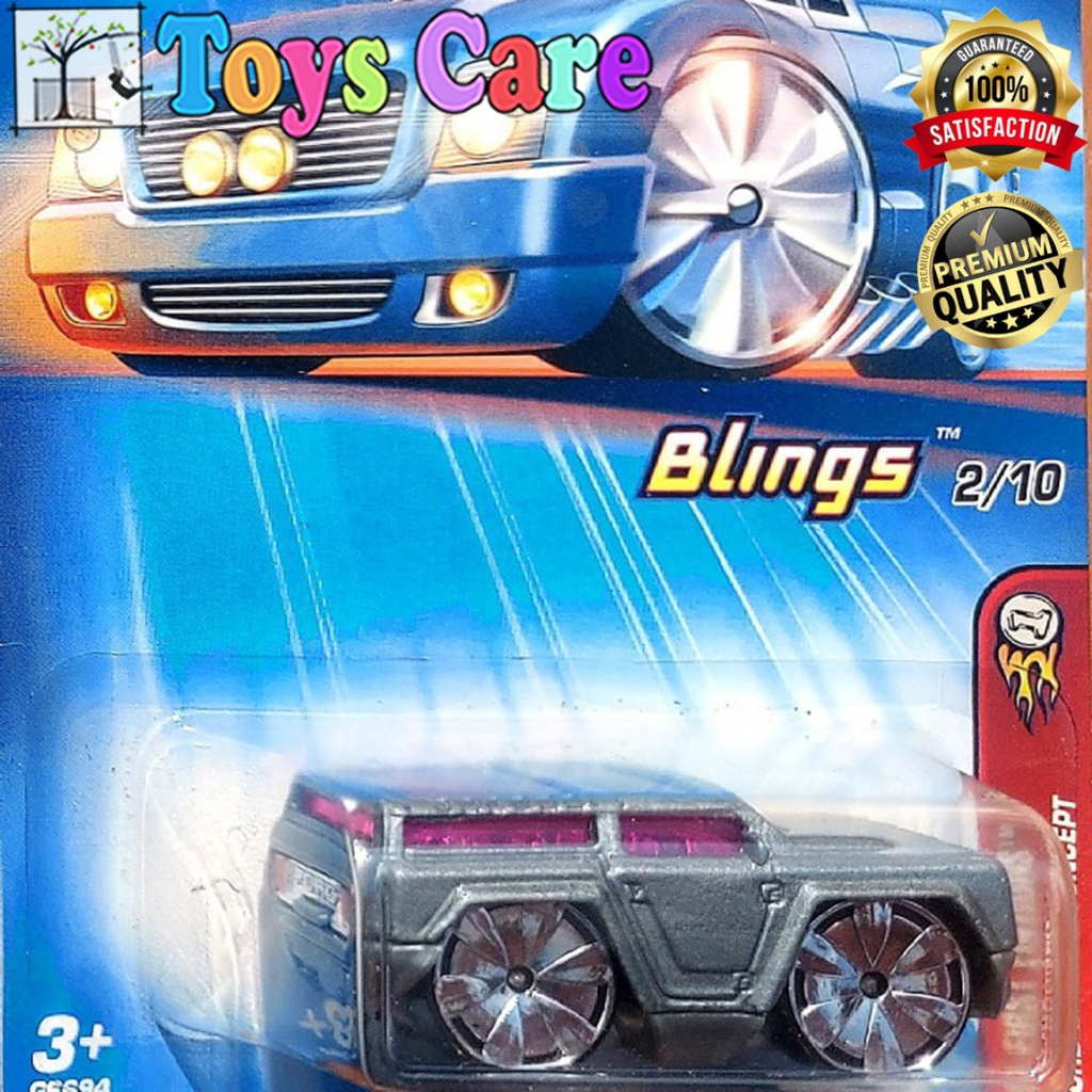 Hot Wheels Blings Ford Bronco Concept Silver First Edition Jeep Off Road Original Mattel