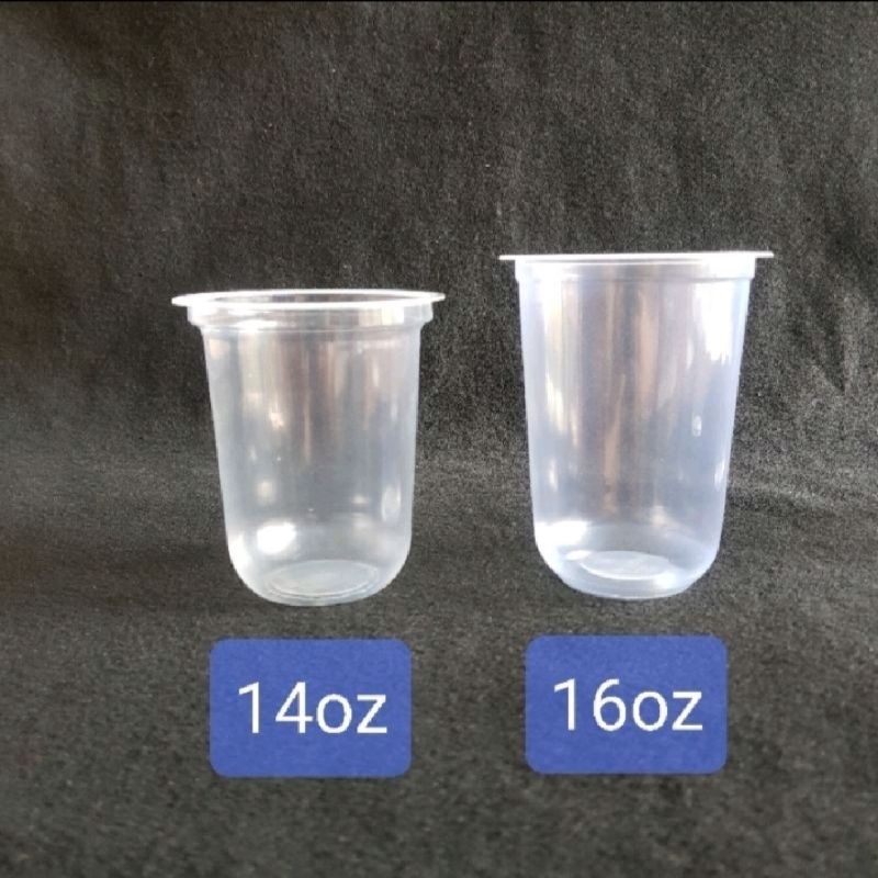 Gelas Cup Plastik Pp 14oz 16oz Oval 7 Gram / Gelas Cup plastik Pp 14oz 16oz Oval