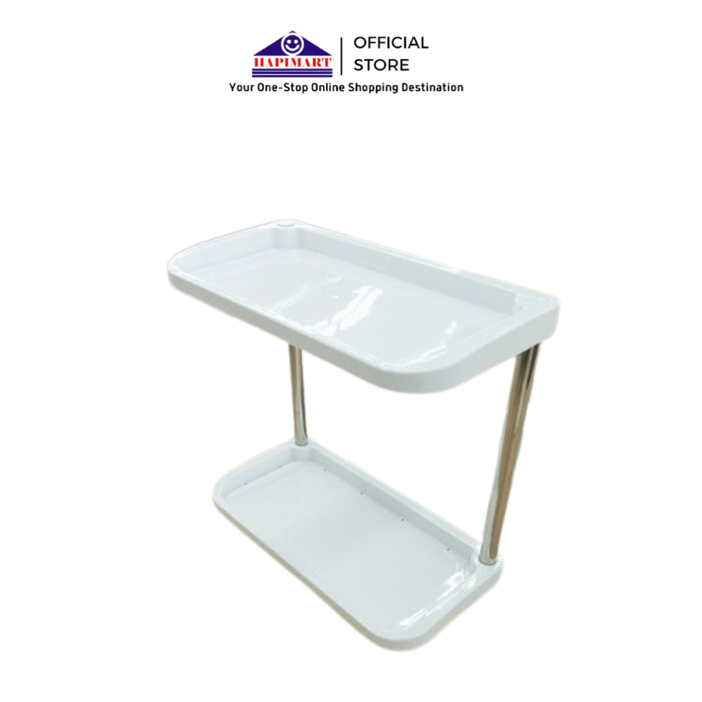 Rak Sudut Dapur Plastik 2 Susun/Rak Kamar Mandi/Rak Serbaguna/Rak Bumbu Dapur