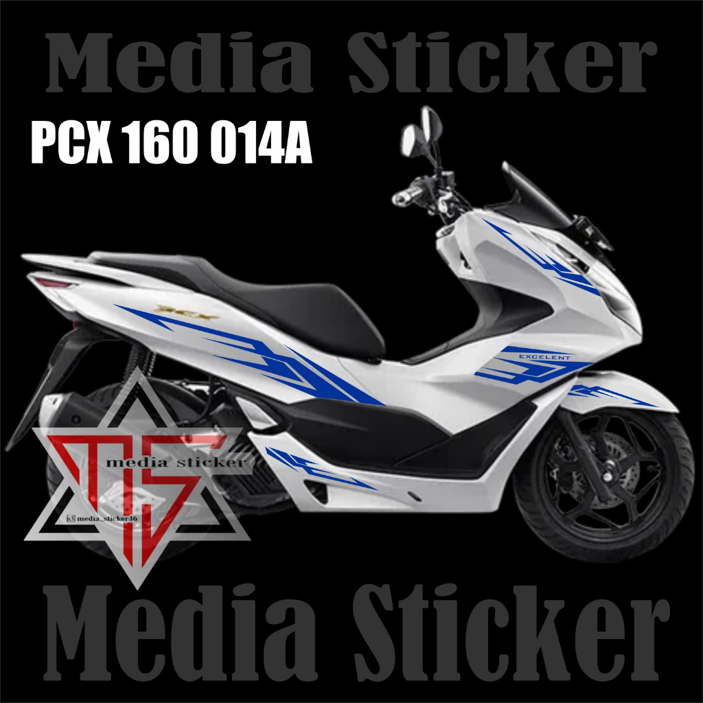 STIKER VARIASI PCX 160 PUTIH CUTTING STIKER PCX