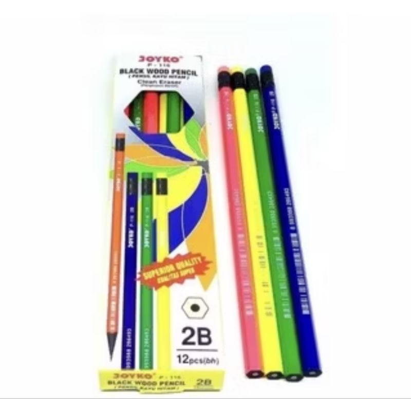 

PENSIL JOYKO 2B P-116 (12 BIJI)+PENGHAPUS