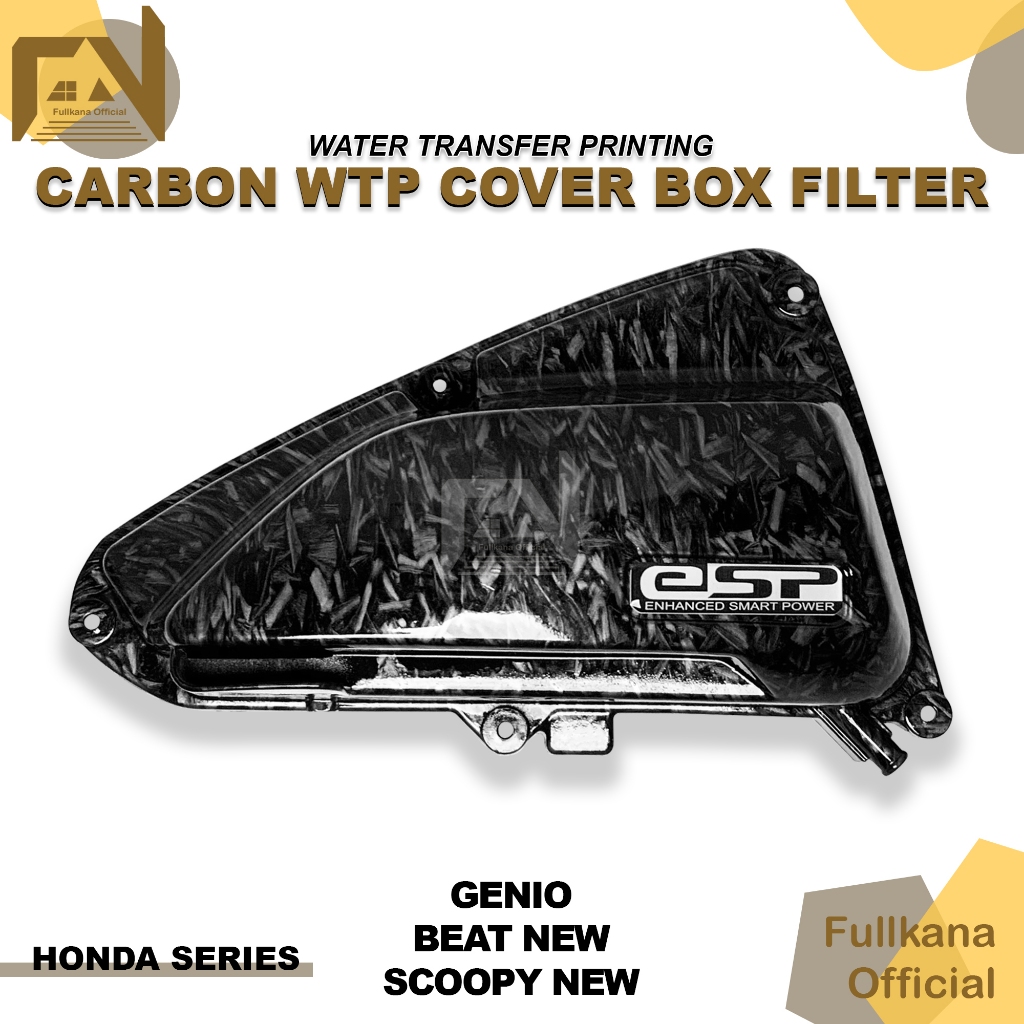 COVER TUTUP FILTER CARBON FORGED GENIO / TUTUP FILTER BEAT NEW CARBON FORGED BEAT DELUXE SCOOPY NEW 