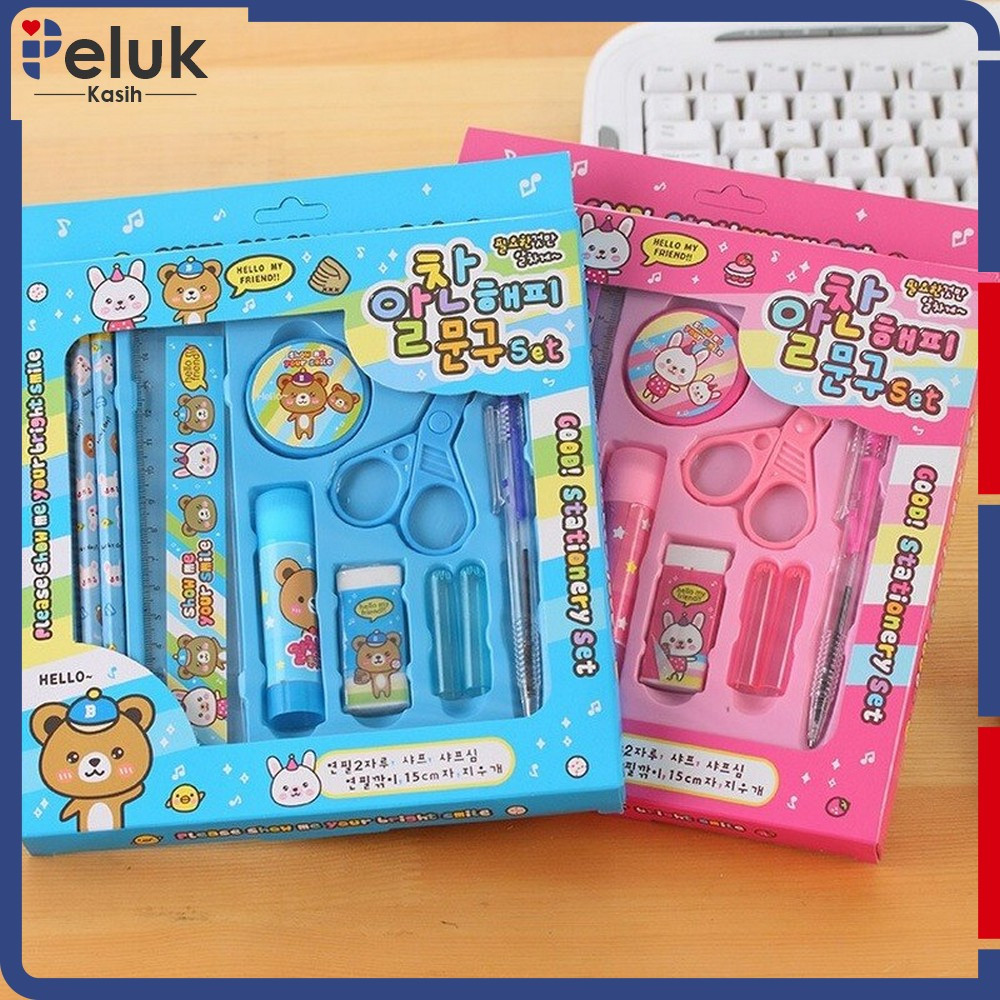 

Paket Alat Tulis Anak 8IN1 Karakter / Alat Tulis Set Anak TK Gift Kids Stationery / Set School Supplies for Child Peluk Kasih A26