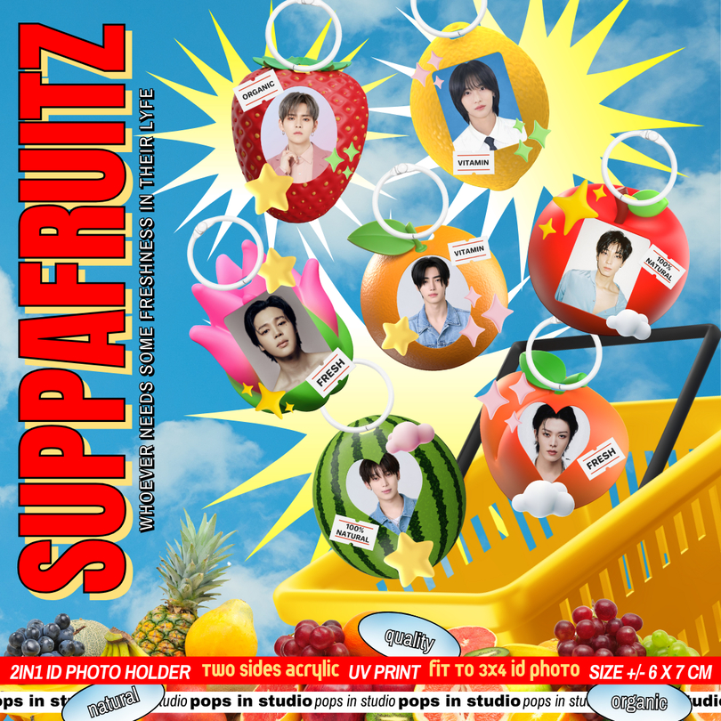 [POPSINSTUDIO] Suppafruitz Acrylic ID Photo Holder BTS Stray Kids Seventeen Riize Enhypen NCT Dream 