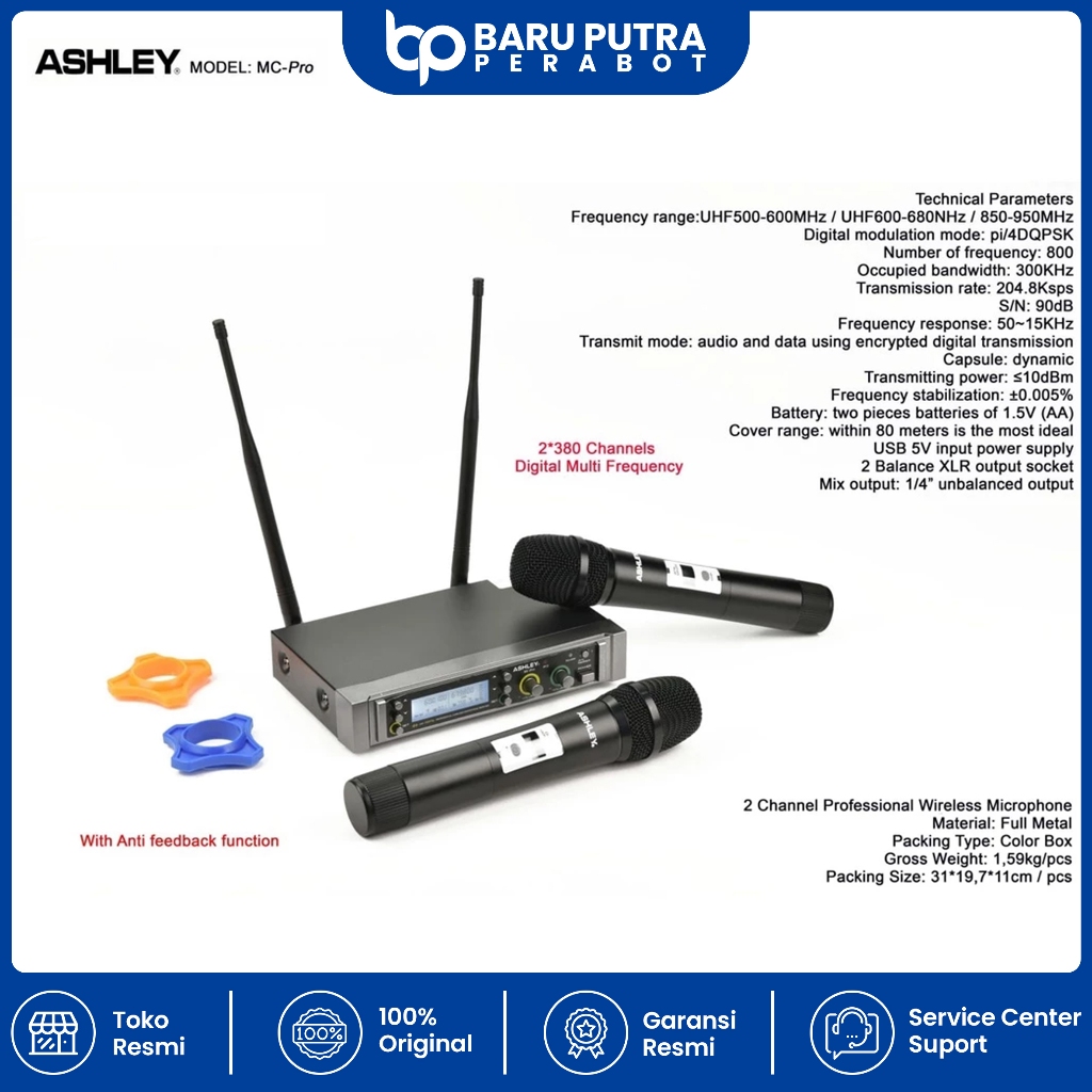 Microphone Wireless ASHLEY MC-PRO / Mic MC Pro Series