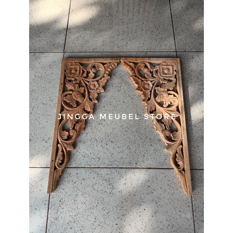 Ukir Sudut Ukiran Kayu Sudut Dekorasi Kayu Sudut Ornamen Tempel Mebel Furniture Sudut Jumbo