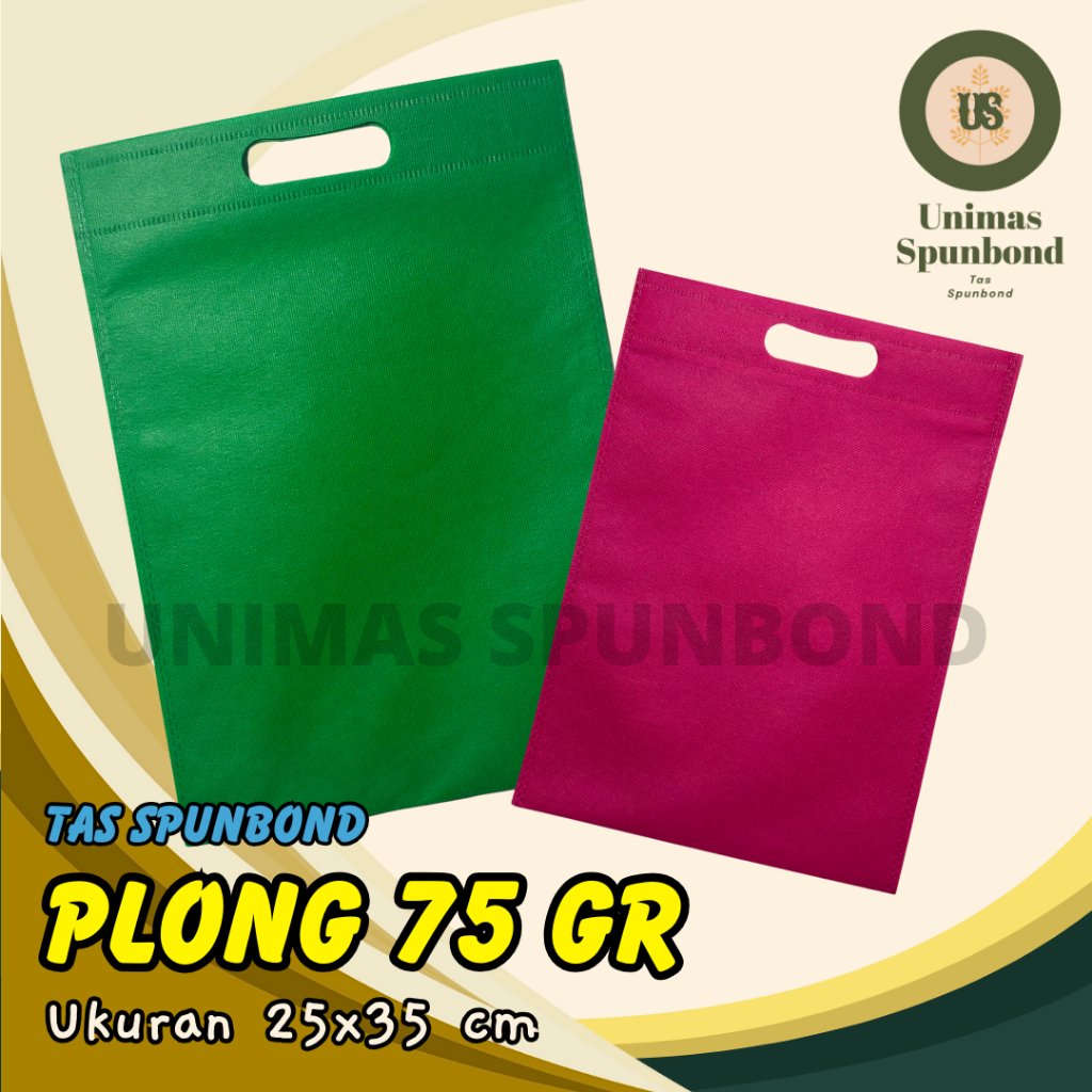 

TAS SPUNBOND PLONG (OVAL) 25X35 CM 75GR POLOS UNTUK TAS SOUVENIR, SYUKURAN, MENGENANG, PROMOSI, BANSOS,DLL