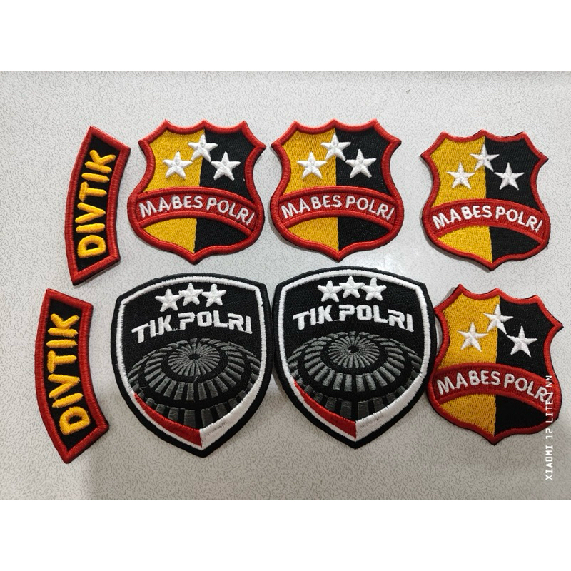 Bordir Timbul TIK POLRI