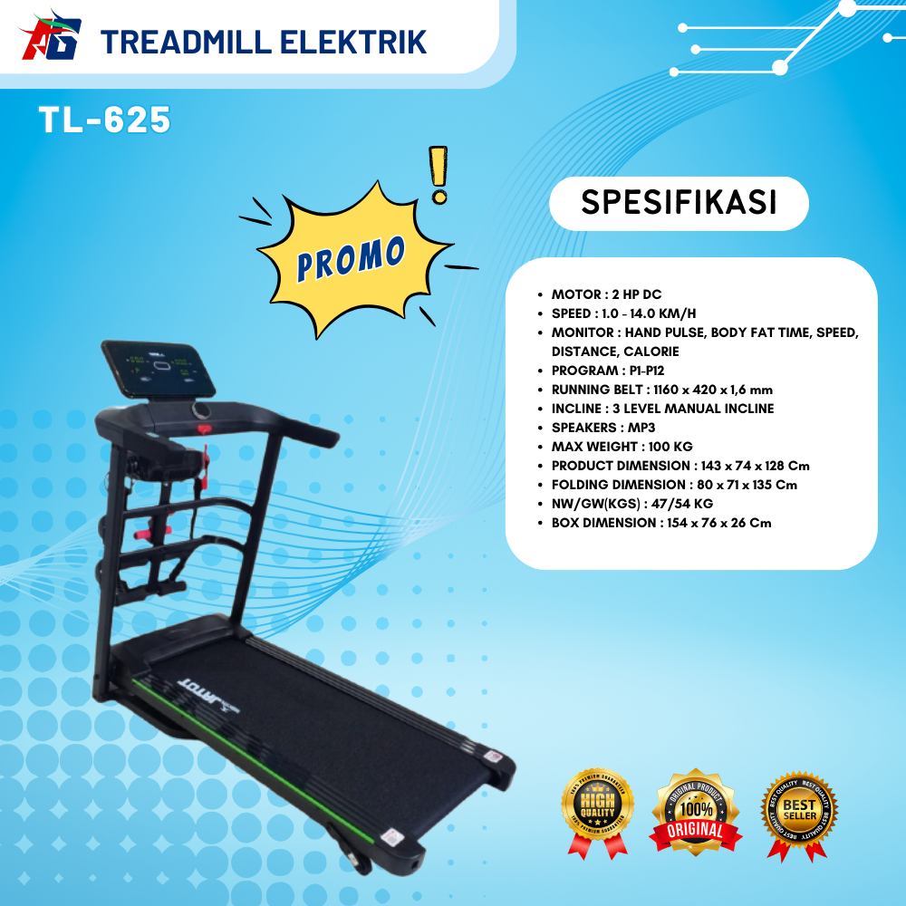 TOTAL FITNES TREADMILL ELECTRIC TL-625 MANUAL INCLINE
