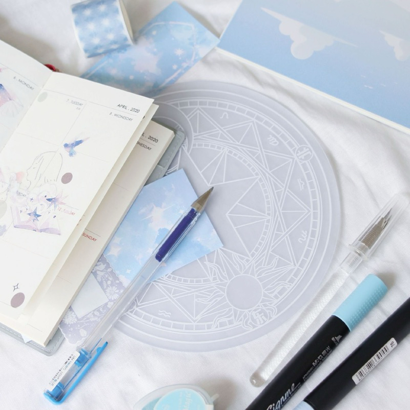 

Cutting Mat Bulat Cantik Magic Bintang Star Alas Cutter Journaling SF6