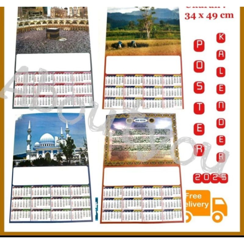 

Poster KALENDER Dinding TERBARU Calendar Tembok Kalender Karton Murah