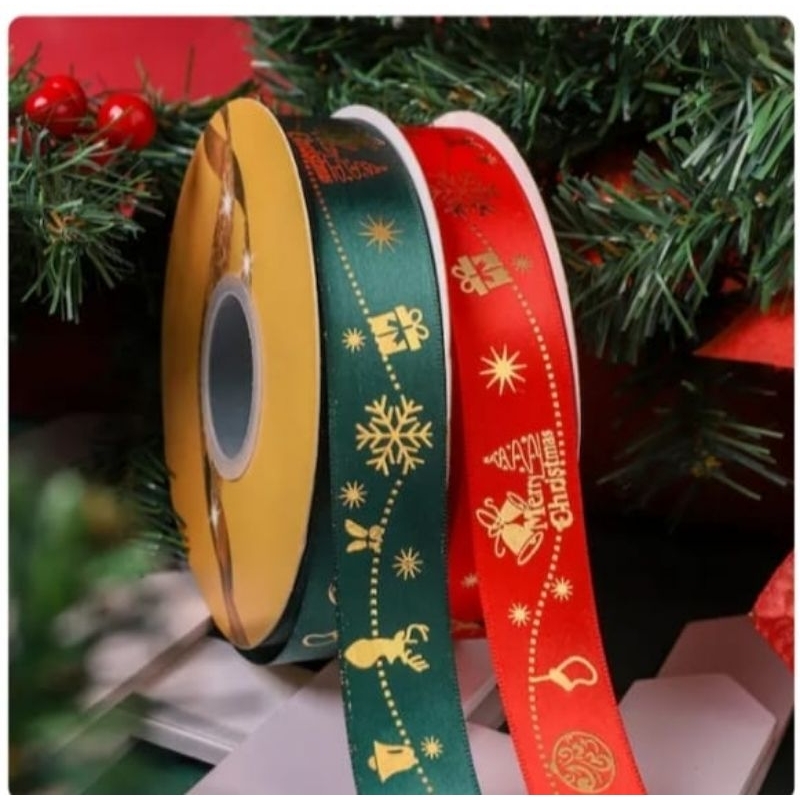 

pita satin natal christmas 2.5 cm