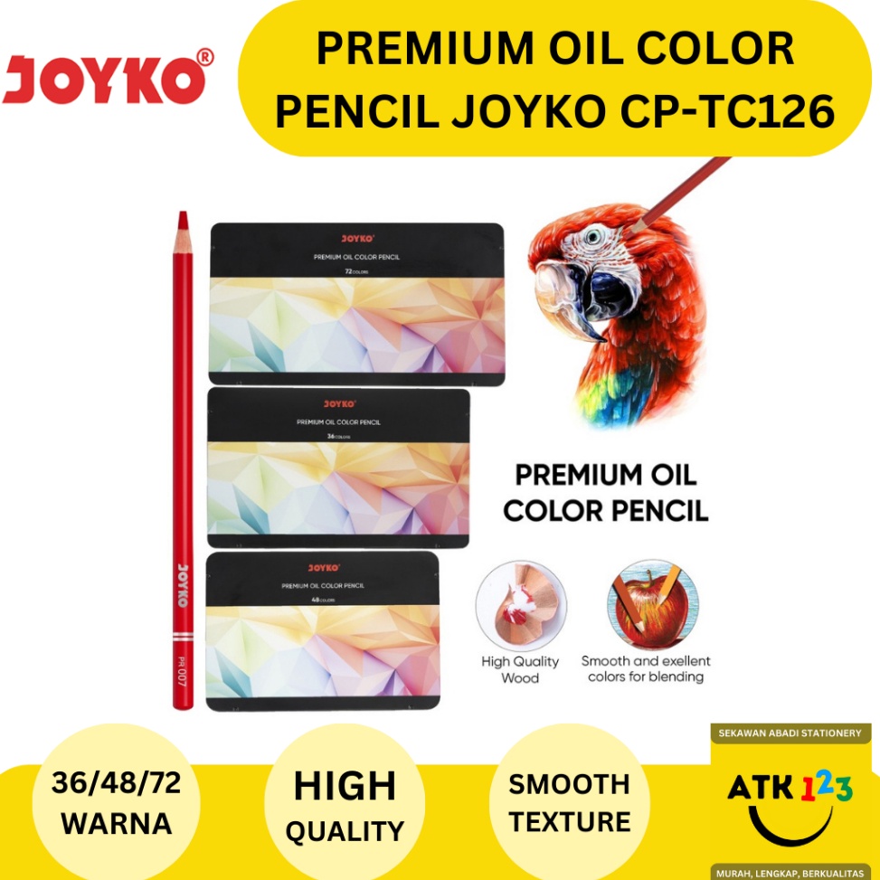 

KODE M79Q Premium Oil Color Pencil Pensil Warna Joyko CPTC126 36 48 72