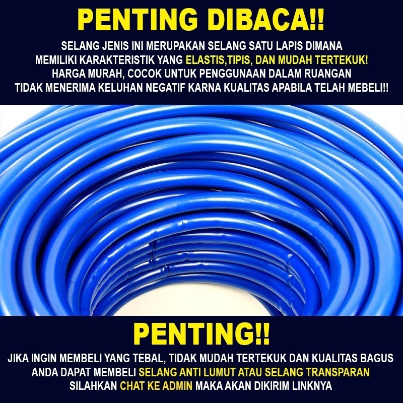 NUSANTARA Selang air 1/2 5/8 3/4 Inch 25 Meter Selang Air DOP Elastis Tebal Selang Air Cuci Motor