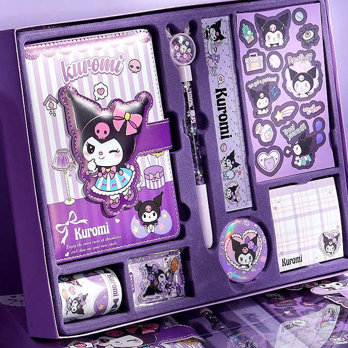 

Diskon LUXURY NOTEBOOK FULLSET 9 IN 1 GIFT BOX DIARY GIFT BOX KUROMI MELODY NOTEBOOK KUROMI SET