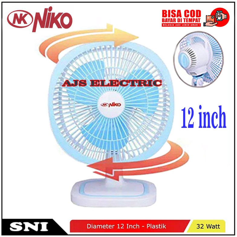 Kipas Angin Meja Niko 12 Inch NKD 1201 - Kipas meja Desk fan 12" kipas duduk