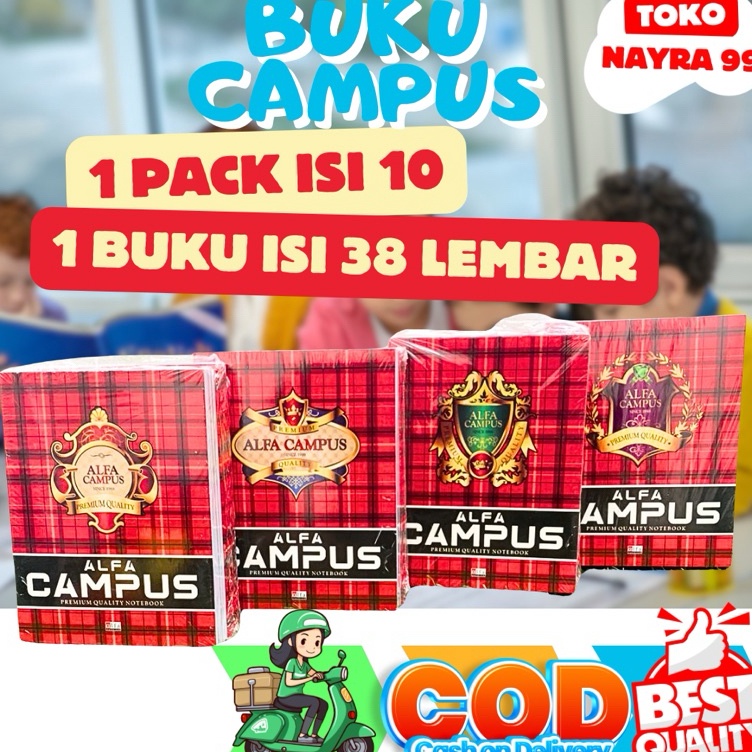 

KODE B49N buku tulis campus kwarto isi 38 lembar 1pack isi 1buku