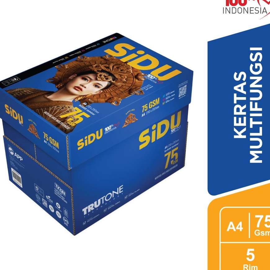 

FG2 SiDU Kes Fotocopy 75 GSM A4 1 Boks 5 Rim