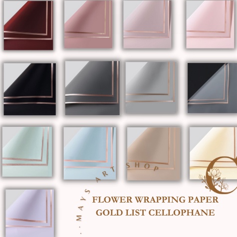 

Big Seller 1 Pak 2 Lembar Kertas Buket Bunga 1 Pak Flower Wrapping Paper Cellophane Gold List Semi Transparan Flower Wrap 2 Lembar Transparent Frame Pinggir Emas Money Bouquet Florist Per Pack Waterproof Korean Style