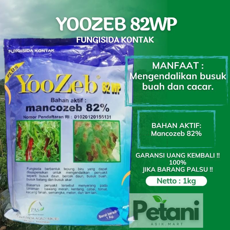 YOOZEB 82WP+ 1KG FUNGISIDA MANKOZEB BIRU