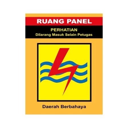 

SIGN STICKER K3 RAMBU SAFETY AWAS TEGANGAN TINGGI UK 23 X 30 CM