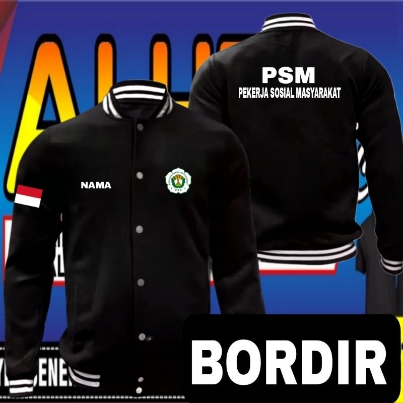 Jaket bordir PSM jaket PSM jaket varsity PSM jaket baseball PSM jaket kerja PSM jaket seragam PSM ja