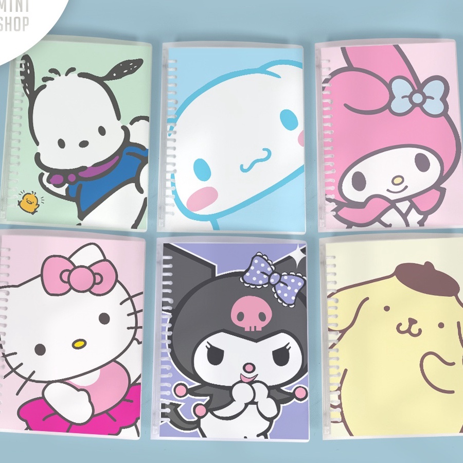 

KF7 Binder A5 Cinnamoroll Kuromi Pochacco Hello Kitty My Melody Loose Leaf Aesthetic Notebook Planner Buku Diary Notes Ring Book Buku Weekly Monthly Yearly Agenda Journal Aestetik Lucu Kawaii Mmalist Korea Refill