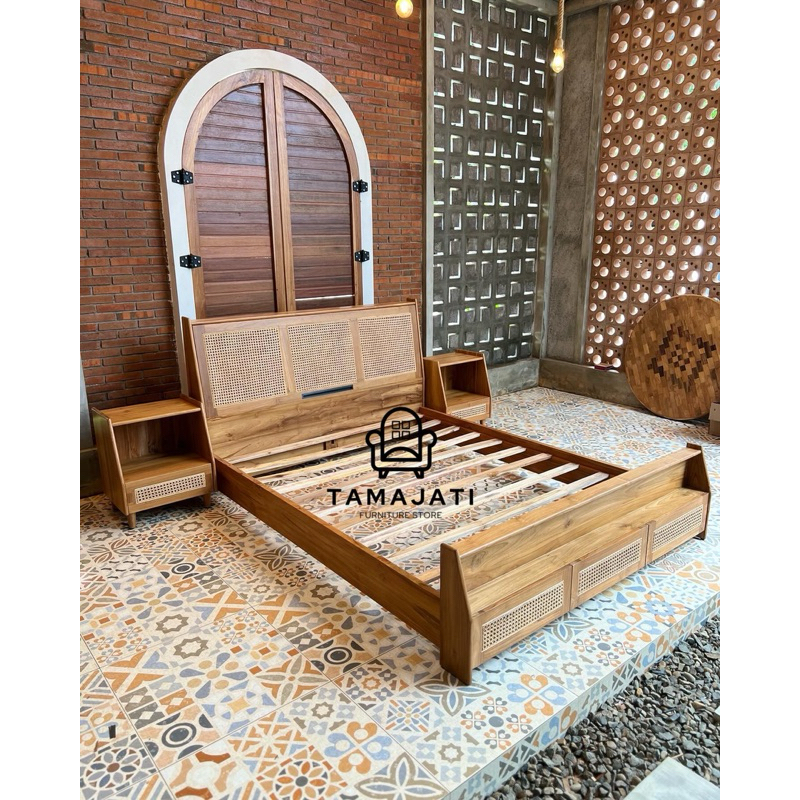 SET DIPAN MINIMALISS BAHAN KAYU JATI