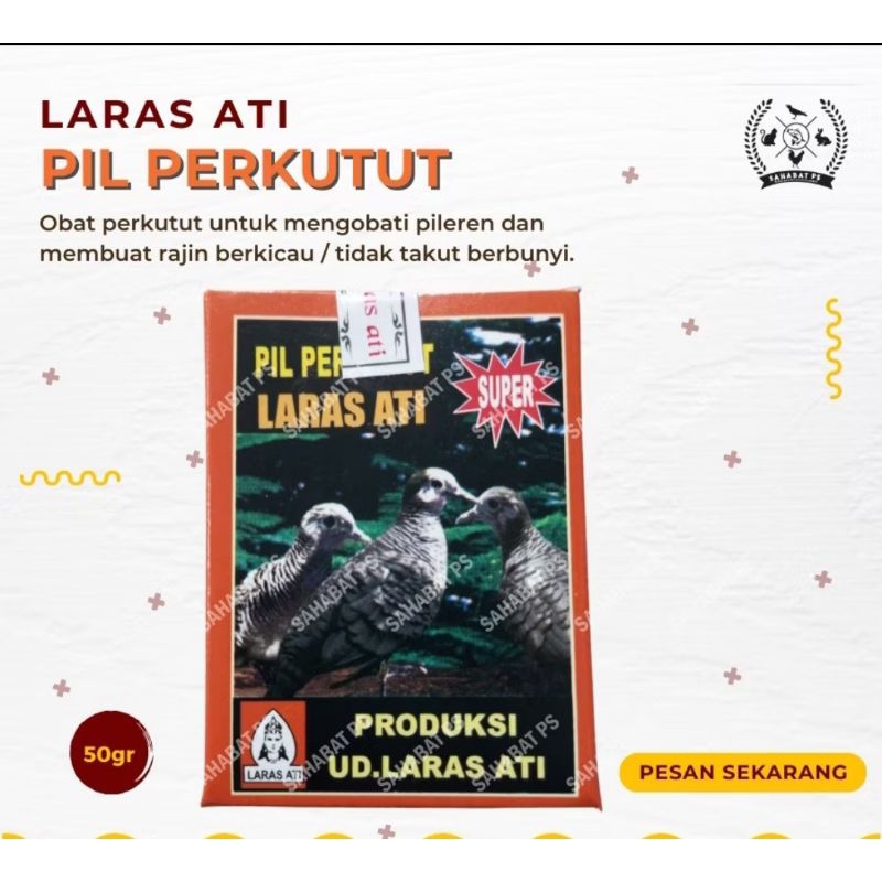 LARASATI PIL PERKUTUT LARASATI JAMU VITAMIN OBAT BURUNG PERKUTUT