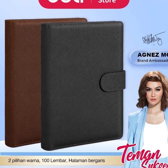 

KI3 Deli Looseleaf Notebook Buku Catatan 25K 21x145mm 1 Lembar Warna Coklat Hitam 3151