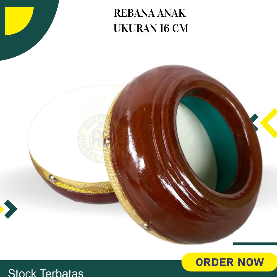 Dijamin Ori  Rebana mainan rebana kotek kecil rebana kayu mangga ukuran 16 cm dan 18 cm rebana anak