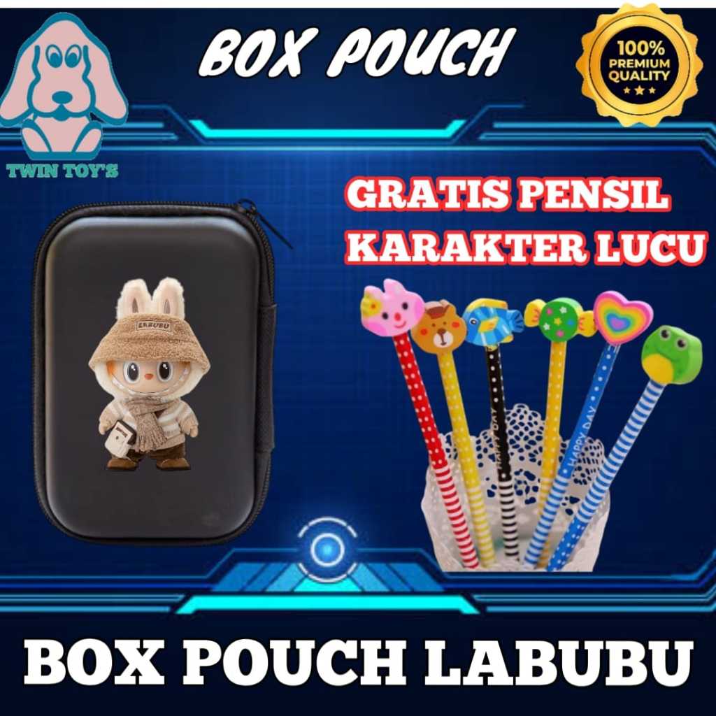 

BOX PENYIMPANAN GAMBAR LABUBU LUCU, VIRAL..!!! GRATIS 1PCS PENSIL KARAKTER LUCU, / BOK POUCH KARAKTER LABUBU, KOROMI, YUTA DAN MIO LUCU DAN KEKINIAN / BOK PENYIMPANAN PENGHAPUS, ALAT SEKOLAH, UANG, CHARGER, HEADSET, DLL