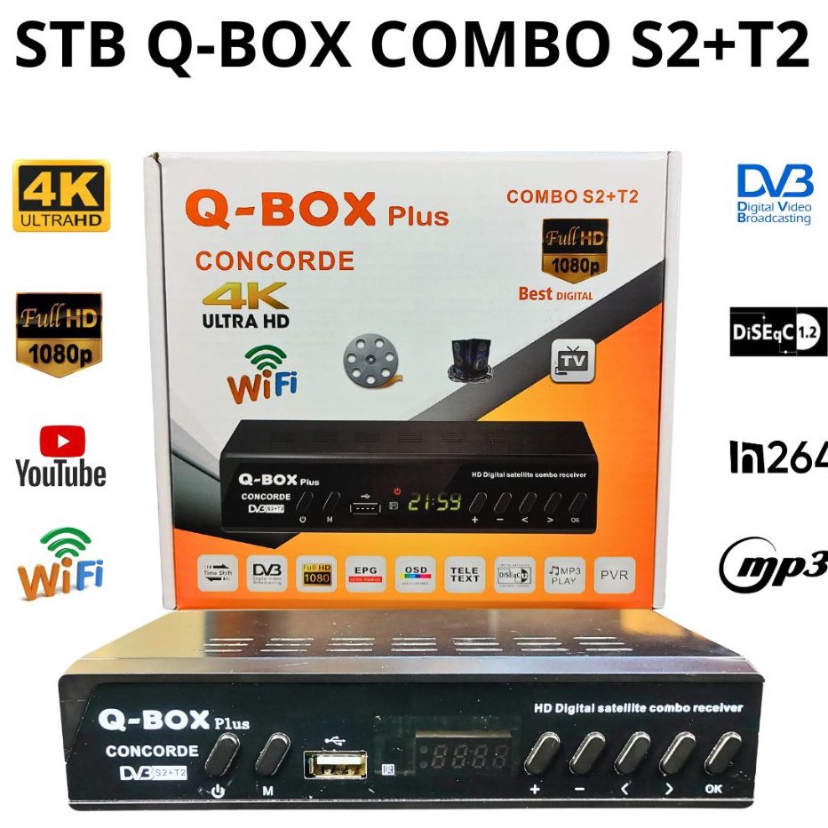 SET TOP BOX DIGITAL COMBO DVB S2  T2 WIFI STB Antena SUPER HD SUPPORT ANTENA DIGITAL DAN PARABOLA