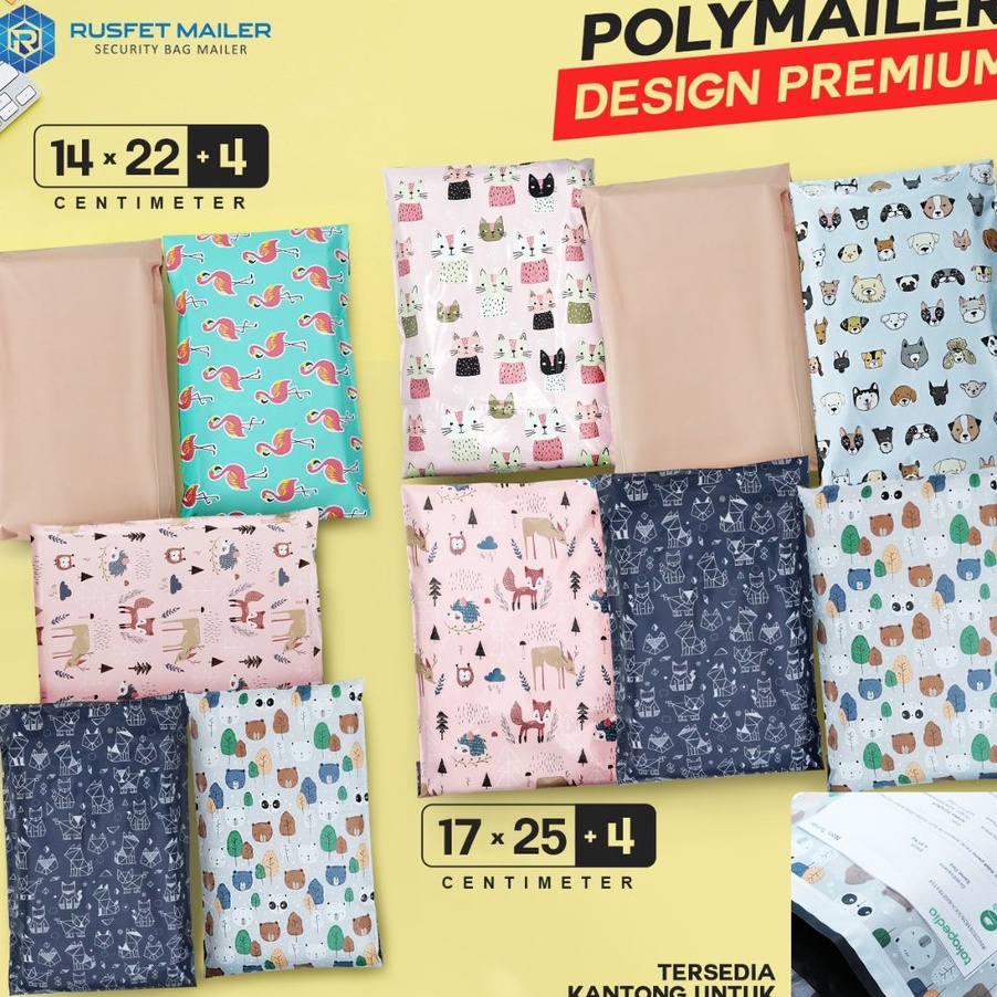 

HJ6 AMPLOP PLASTIK POLYMAILER ALL VARIAN 14x22 17x25 ADA KANTONG