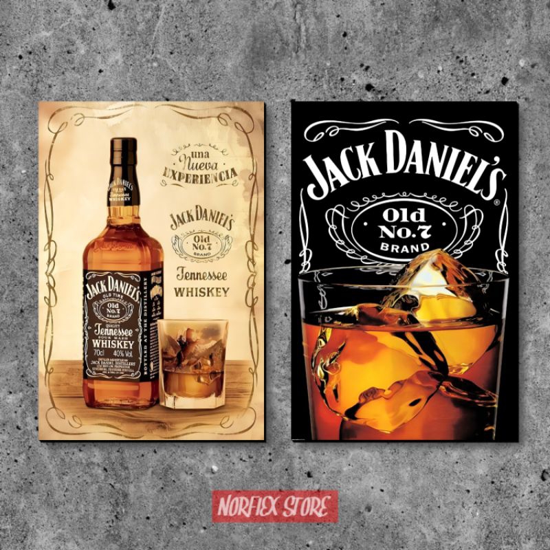 Poster dinding jackdaniels retro vintage Hiasan kamar cowok Pajangan - Dekorasi